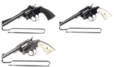 Three Colt Double Action Revolvers
