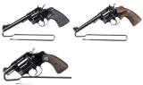 Three Colt Double Action Revolvers