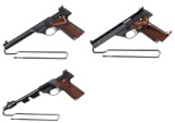 Three High Standard Semi-Automatic .22 Long Rifle Target Pistols
