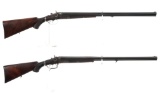 Two Factory Engraved German Hammer Drillings