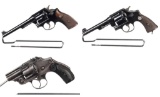 Three Smith & Wesson Double Action Revolvers