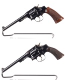 Two Smith & Wesson Double Action Revolvers