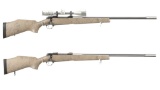 Two Weatherby Mark V Bolt Action Rifles