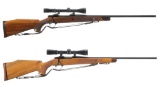 Two Sako Bolt Action Rifles with Scopes