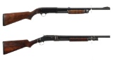 Two American Slide Action Shotguns