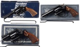 Three Smith & Wesson Double Action Revolvers with Boxes
