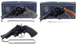 Three Smith & Wesson Double Action Revolvers