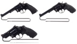 Three Smith & Wesson Revolvers