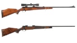 Two Weatherby Mark V Bolt Action Rifles