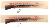 Two Winchester Model 70 Bolt Action Rifles with Boxes