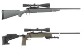 Two Remington Bolt Action Rifles with Scopes