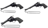 Three Ruger Blackhawk Series Single Action Revolvers