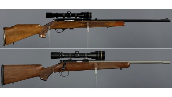 Two Rifles with Leupold Scopes