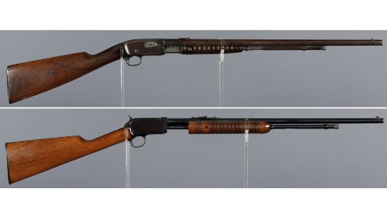 Two Slide Action Rifles