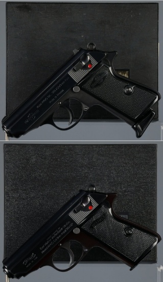 Two PPK/S Semi-Automatic Pistols with Cases