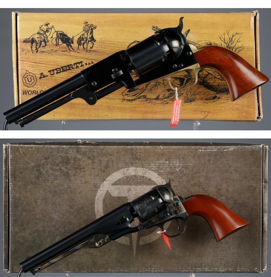 Two Uberti Percussion Revolvers with Boxes