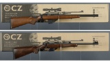 Two CZ Bolt Action Rifles with Boxes