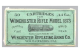 Antique Box of Winchester Manufactured .44 Winchester Ammunition