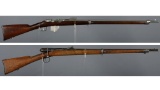 Two Antique European Bolt Action Rifles