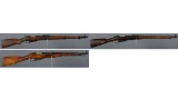 Three Mosin-Nagant Bolt Action Rifles