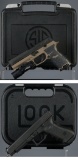 Two Semi-Automatic Pistols with Cases