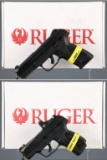 Two Ruger Semi-Automatic Pistols with Boxes