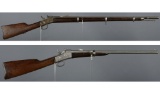 Two Remington Rolling Block Single Shot Rifles