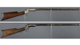 Two Antique Stevens Tip-Up Single Shot Rifles