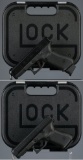 Two Glock Semi-Automatic Pistols with Cases