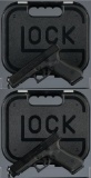 Two Glock Semi-Automatic Pistols with Cases