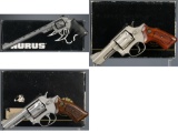 Three Taurus Double Action Revolvers with Boxes