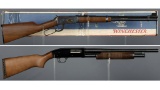 Two American Long Guns with Boxes
