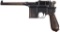 Antique Mauser Model 1896 Cone Hammer Broomhandle Pistol