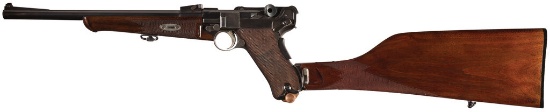 DWM 1902 Luger Carbine with Shoulder Stock and Scabbard