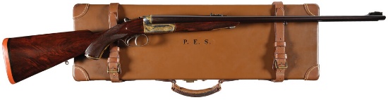 Engraved and Gold Inlaid Manton & Co. Boxlock Double Rifle