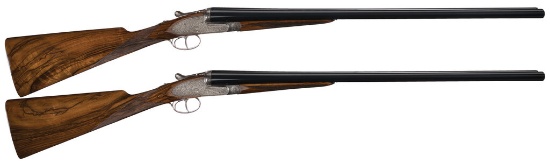 Pair of Arrieta Self-Opening Sidelock Double Barrel Shotguns