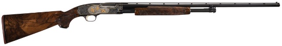 Angelo Bee Engraved Winchester Model 42 Slide Action Shotgun