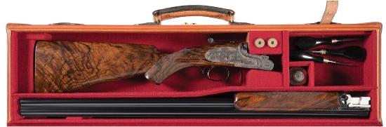 B. J. Wiseman Engraved Holloway & Naughton Self-Opening Shotgun