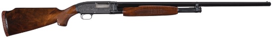 "PM" Signed and Engraved Winchester Model 12 Shotgun