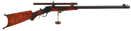 H.P. Pope Winchester Deluxe Model 1885 Schuetzen Rifle