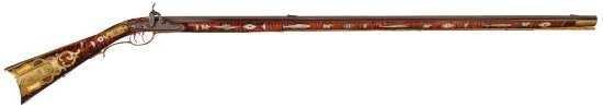 Percussion American Long Rifle Signed "SG"
