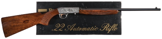 Factory Engraved Browning Grade III Auto .22 Rifle with Box