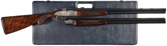 Engraved Beretta S687 EELL Diamond Pigeon Shotgun Two Barrel Set