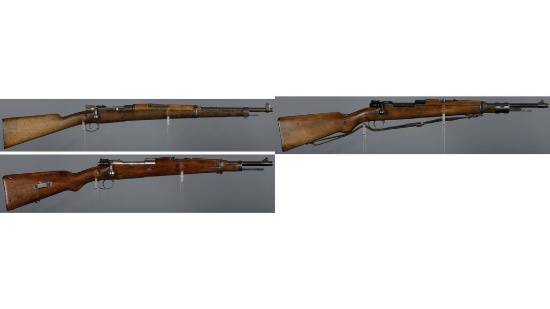 Three Mauser Pattern Military Bolt Action Rifles