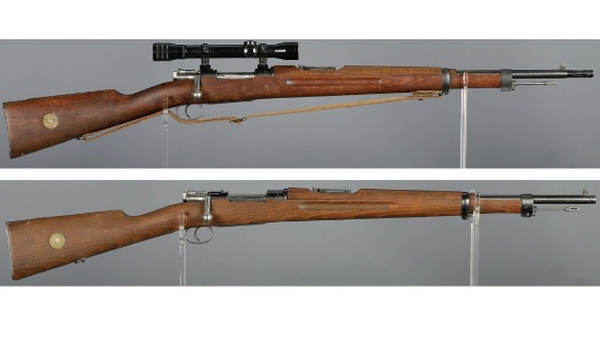 Two Husqvarna M38 Bolt Action Rifles