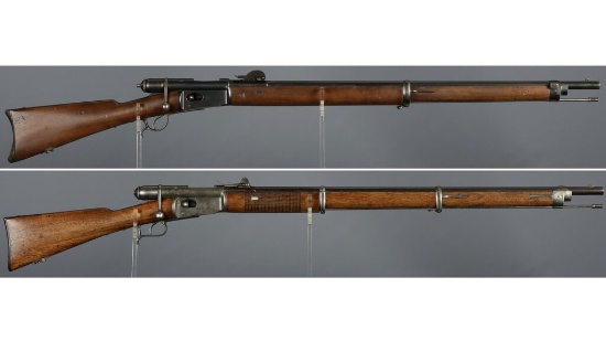 Two Swiss Military Bolt Action Rifles
