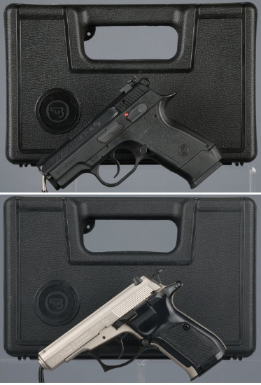 Two CZ Semi-Automatic Pistols with Cases