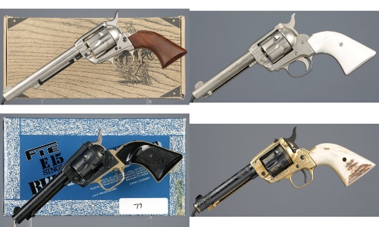 Four Single Action Rimfire Revolvers