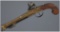 Flintlock Blunderbuss Pistol with Snap Bayonet by Barker