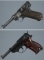Two World War II Era German Mauser Pistols with Holsters